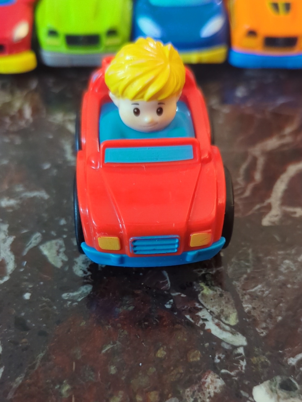 Little People - Red Toy Car with Blonde Driver - Kids Toys